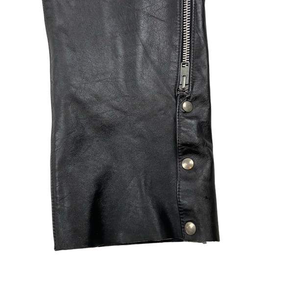 Steer Brand Women’s Blk Leather Motorcycle Biker Chaps Riding Pants - Picture 10 of 16